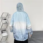 Roupa de proteção solar masculina folgada e casual com gradiente de cor. Perfeita para o verão, oferece conforto e proteção. — foto 4