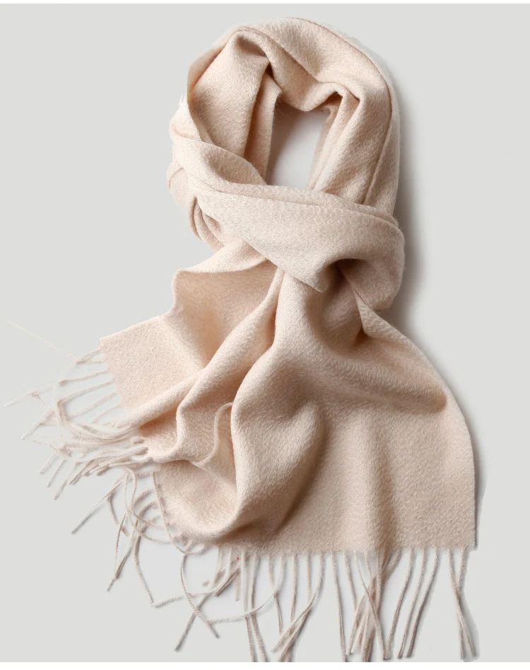 Title 11, Solid Color Autumn And Winter Tassel Pure Cashm...