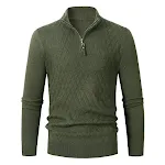 Suéter masculino com gola alta e zíper, manga longa, perfeito para um visual moderno e confortável. Ideal para diversas ocasiões e estações. — foto 7
