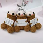 Decorazione tessuta a mano per una decompressione positiva e divertente. Bambola tessuta, perfetta per rilassarsi e portare allegria. — foto 7