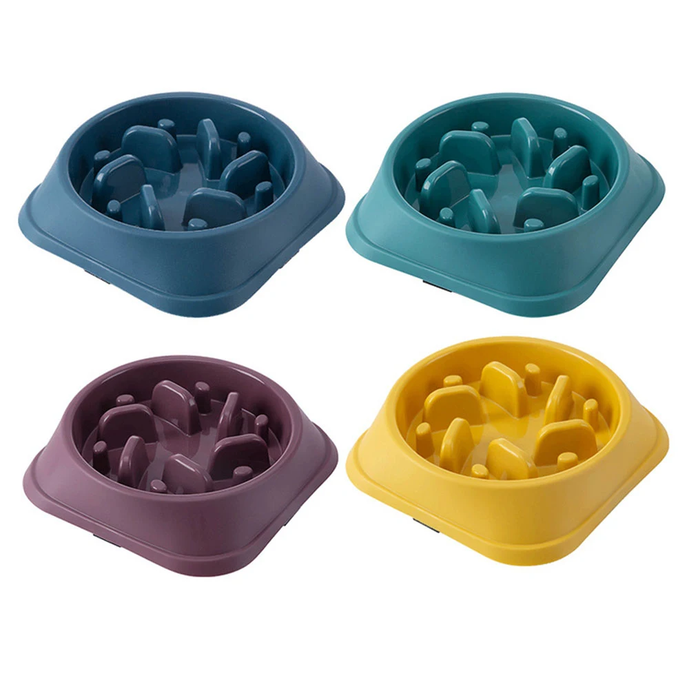 Title 30, Pet Dog Bowl Slow Food Feeder Non-slip Anti Cho...