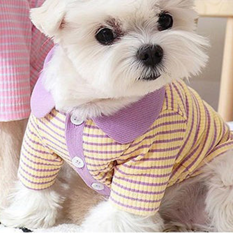 Title 7, Fashion Personality Cat Dog Stripe Polo Shirt, ...