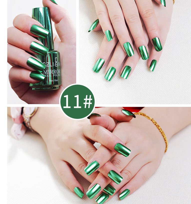 Spiegelzilver nagellak voor een schitterende glans. Krijg perfecte nagels met spiegeleffect en een professionele afwerking. — foto 4