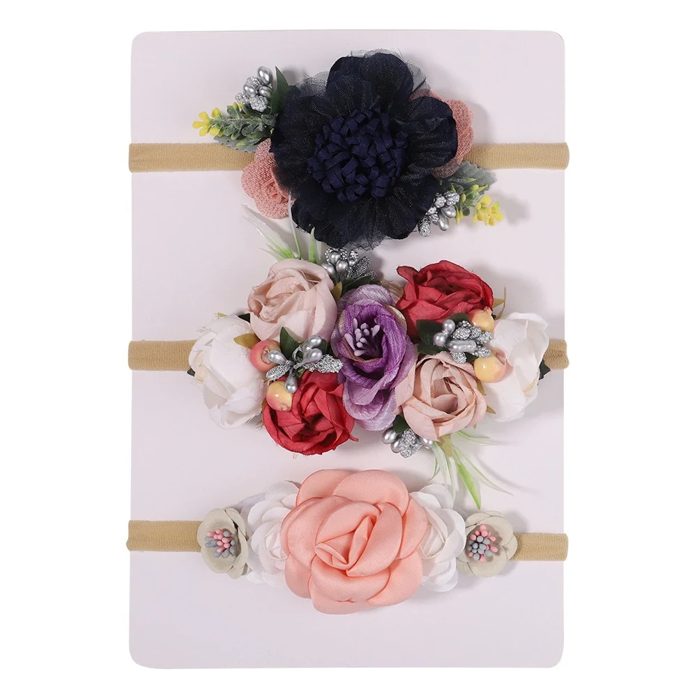 Tiara de cabelo nylon fino infantil, com flor, ideal para penteados delicados e confortáveis, acessório charmoso — foto 31