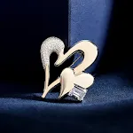 Broche coração a coração com fivela para echarpe. Adicione charme a seus xales e cachecóis com este acessório de moda elegante e prático. — foto 7