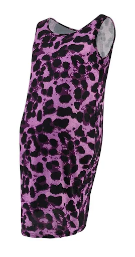 Title 3, Vestido Leopardo de Verão Sem Mangas para Grávi...