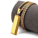 Colar longo dourado masculino Joia fashion para homens Acessório elegante e sofisticado Realça o visual com estilo e adiciona um toque de luxo Ideal para qualquer ocasião — foto 14