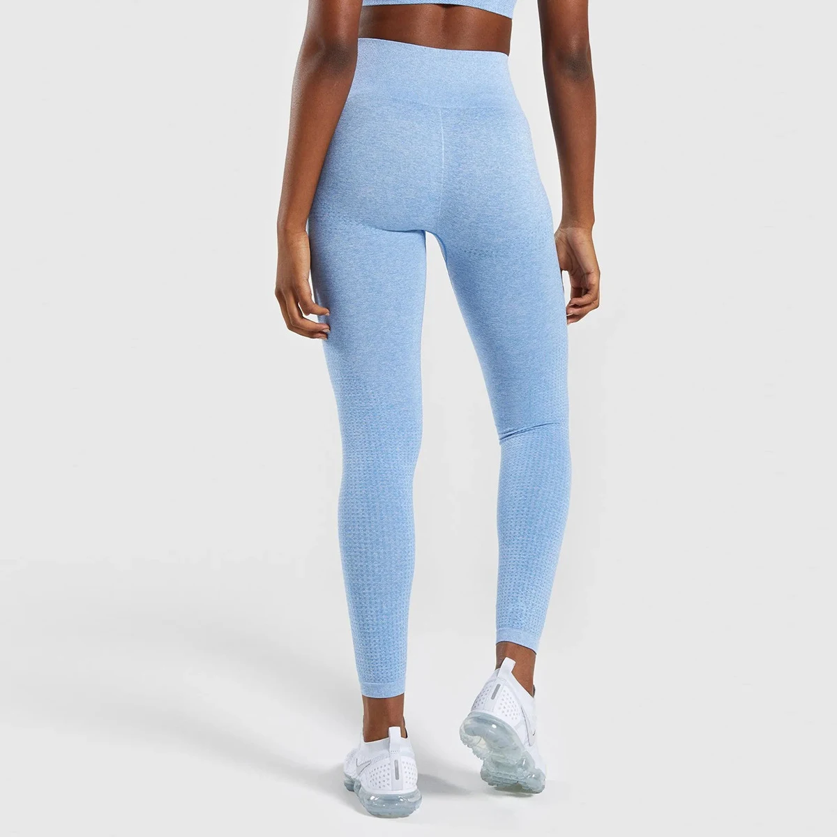 Calças de ioga femininas esportivas sem costura, cintura alta, push-up, fitness, corrida, ideais para treinos e exercícios confortáveis. — foto 17
