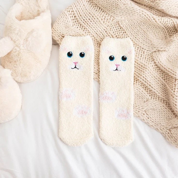 Title 2, Cute Cartoon Animal Thickened Warm Womens Socks