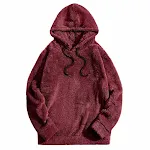 Moletom com capuz de veludo dupla face espesso outono inverno, casual, solto e manga longa. Perfeito para conforto e aquecimento nos dias frios. — foto 4