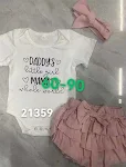 Completo neonata tre pezzi Rompers Jumpsuit Morbido e confortevole, facile da indossare, perfetto per le tue piccole esploratrici, pratico e adorabile. — foto 1