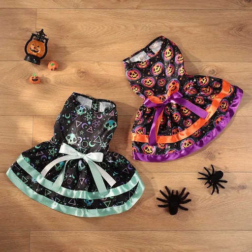 Title 7, Halloween Dog Clothes Cute Double-layer Pet Ski...