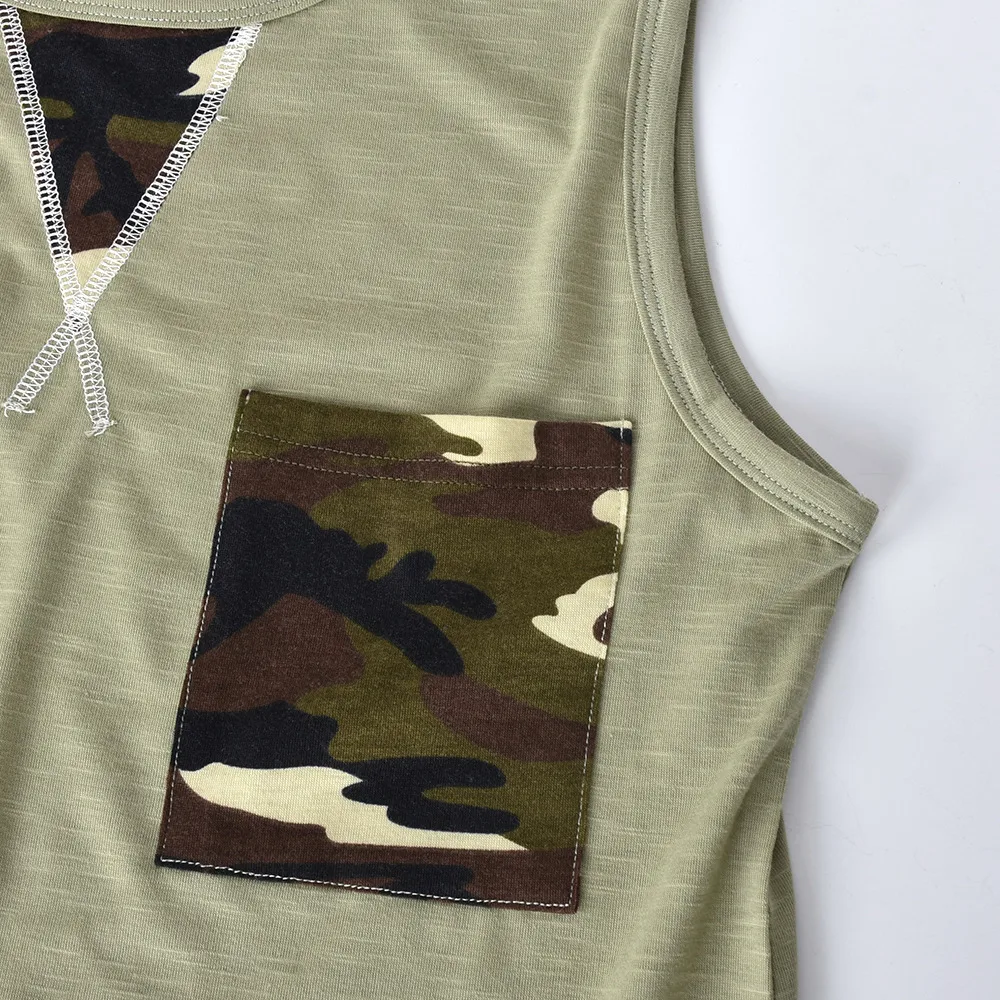 Title 13, Zomerse tanktop met ronde hals en contrast voor...