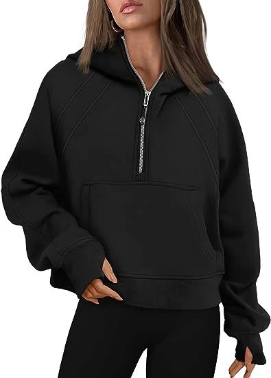 Sudadera con capucha y cremallera para mujer, holgada, deportiva, con bolsillo, manga larga, para invierno y otoño, ropa cómoda y casual. — foto 9