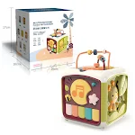 Tambor de mão para bebês Educação musical inicial Puzzle multifuncional hexaedro para o desenvolvimento musical e cognitivo infantil — foto 5