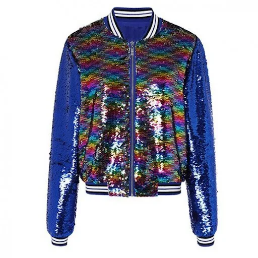 Title 3, Giacca con collo alto e paillettes per un look ...