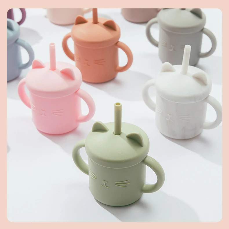 Title 4, Tazza per bere per bambini in silicone alimenta...