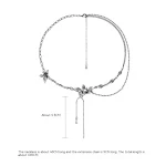 Colar Flor de Zircônia Colorida Luxo Leve Uma joia elegante para mulheres. Adicione brilho e sofisticação ao seu visual com este colar deslumbrante. — foto 10