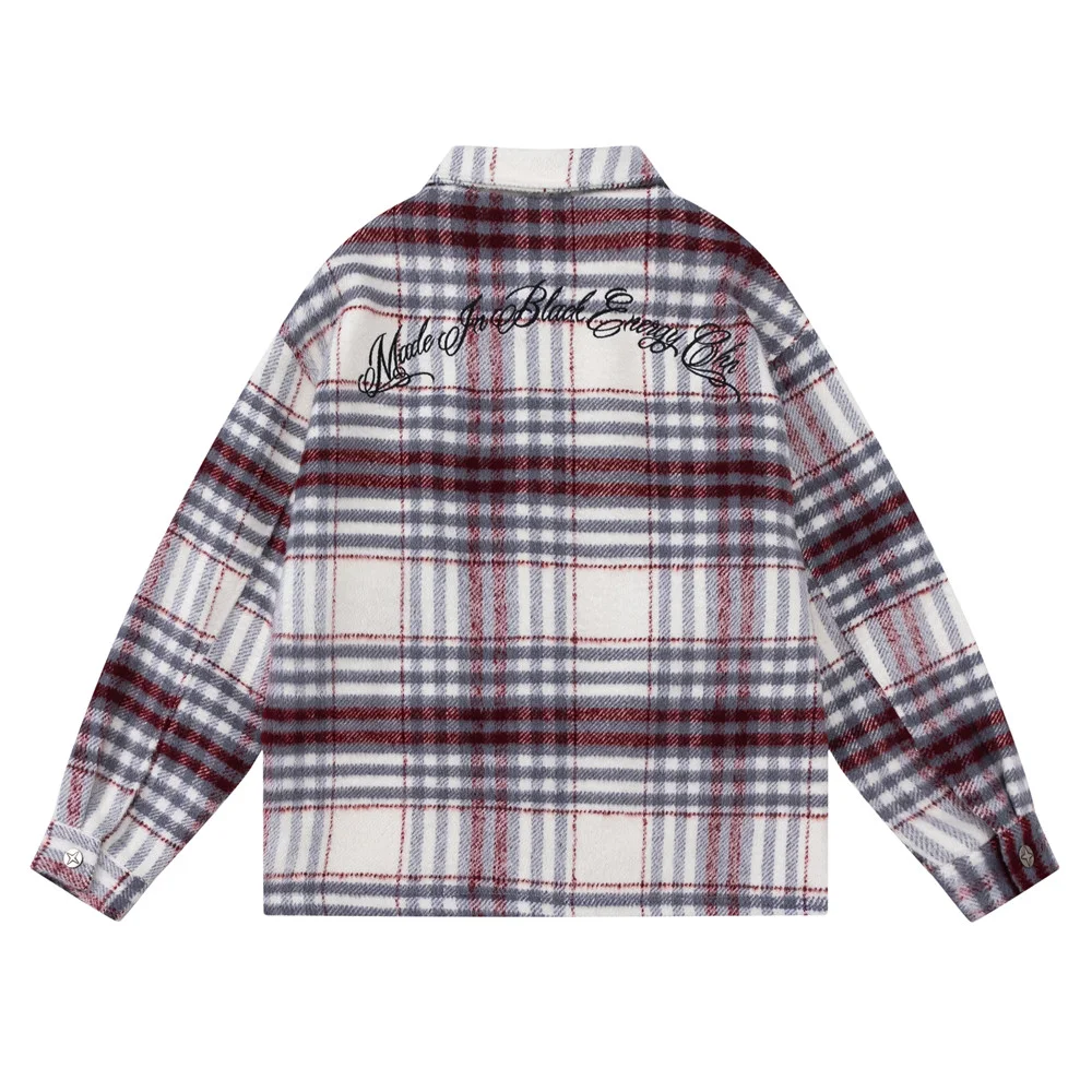Title 4, Casaco Camisa Acolchoado Xadrez Masculino Outon...