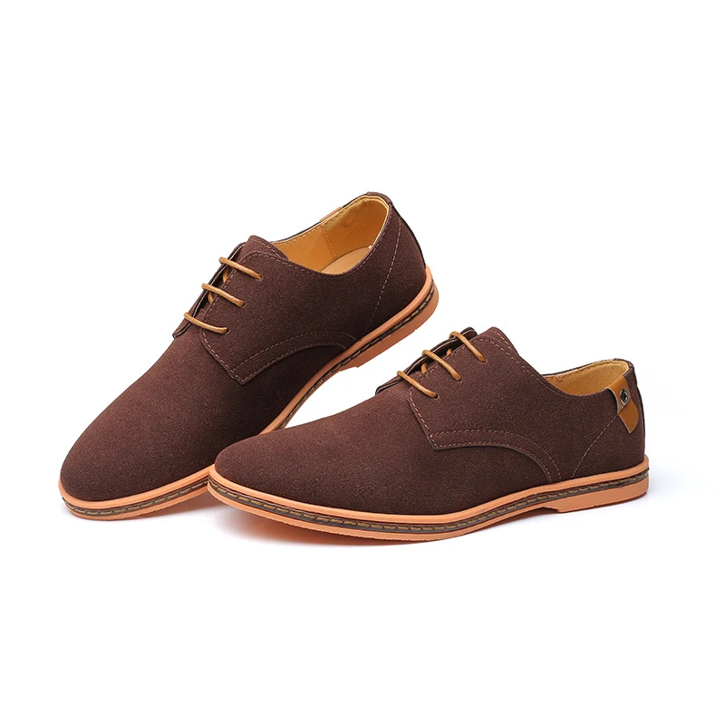 Men's Casual Nubuck Leather Shoes Single Suede Shoes Large Sizes Comfortable and Stylish Footwear for Everyday Wear — photo 8