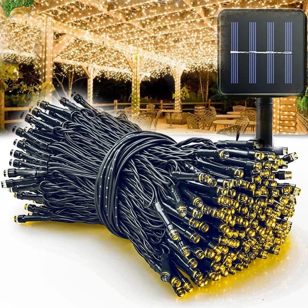Title 4, Solar powered LED string lights for garden and ...