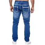 Men's High Quality Blue Slim-fitting Simple Small Straight-leg Jeans, a comfortable and stylish everyday choice for a mo — photo 5