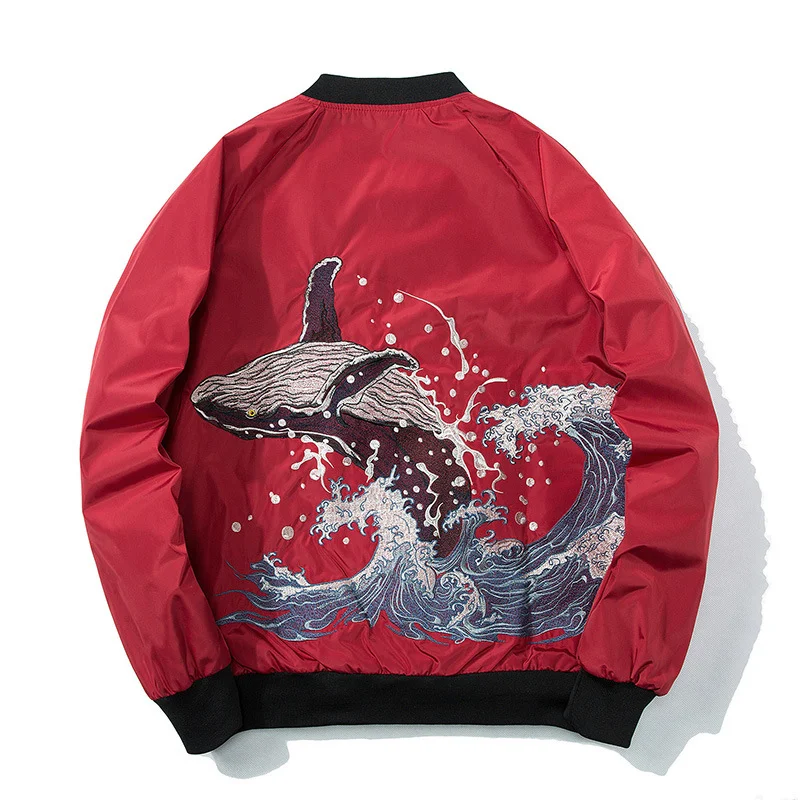 Camisa de beisebol retrô japonesa Yokosuka Embroidery Whale, uniforme de beisebol, bordado de baleia, estilo japonês, ideal para fãs de esportes. — foto 4