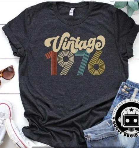 Kleur bedrukt T-shirt met korte mouwen, losse casual tops voor heren en dames — foto 9
