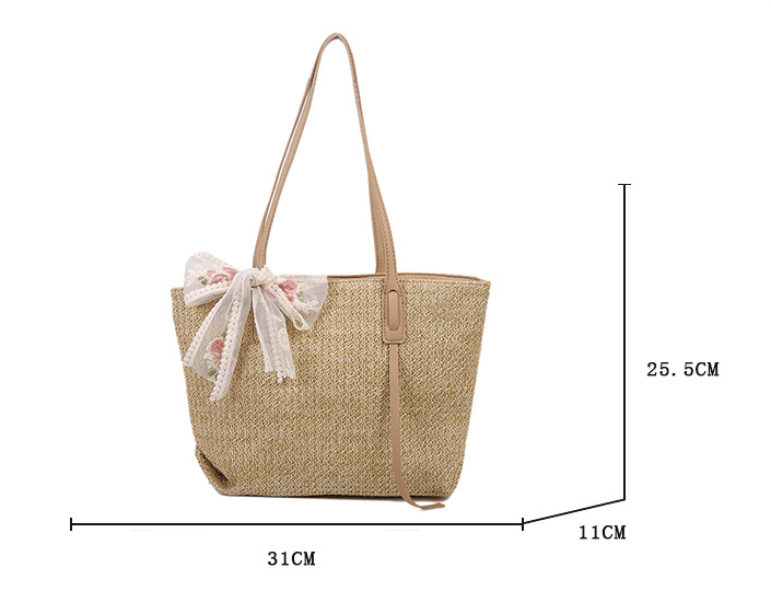 Title 8, Bolsa tote de moda com laço, alça de ombro e cr...