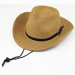 Chapéu Western Dobrável Masculino de Jeans e Palha. Leve, respirável, protege do sol e fácil de guardar, ideal para viagens e atividades ao ar livre. — foto 4