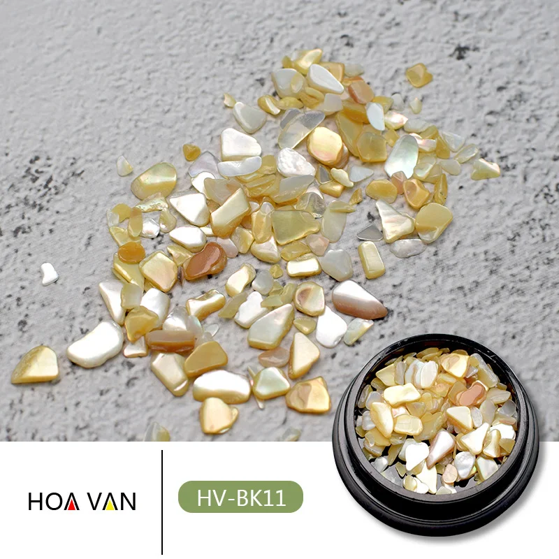 Nail Art Shell Stone Abalone Chip, tendance internet, blanc laiteux, irrégulier, décoration d'ongles japonais, patch coquillage. — photo 1
