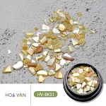 Nail Art Shell Stone Abalone Chip, tendance internet, blanc laiteux, irrégulier, décoration d'ongles japonais, patch coquillage. — photo 1