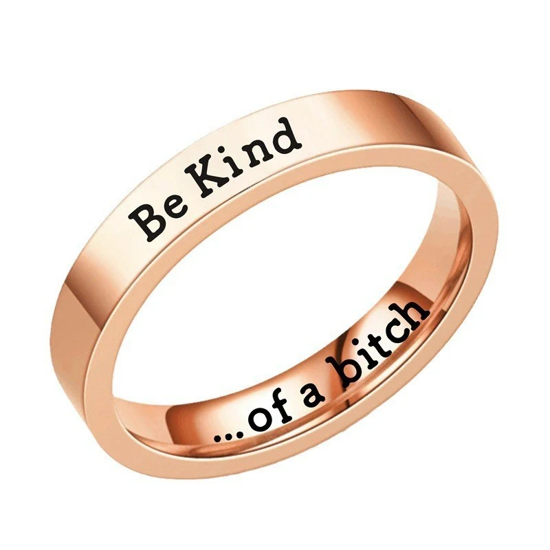 Anel BeKind em aço titânio para casais, estilo europeu e americano, um adorno moderno e elegante, perfeito para celebrar o amor. — foto 2