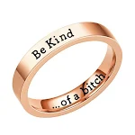 Anel BeKind em aço titânio para casais, estilo europeu e americano, um adorno moderno e elegante, perfeito para celebrar o amor. — foto 2