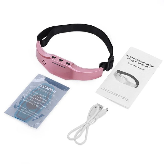 Massaggiatore per la testa wireless per alleviare lo stress. Casco massaggiante cerebrale unisex per la terapia del sonno. Rilassati e dormi meglio. — foto 8
