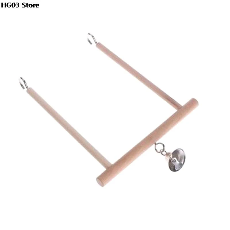 Title 2, 1PC Wooden Birds Cage Perch Cage Hanging Wood B...