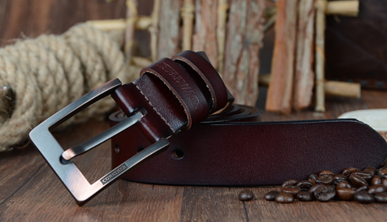 Men's pin buckle belt, a classic and durable choice. Perfect for trousers and jeans. Provides a comfortable fit and adds — photo 2