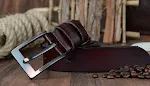 Men's pin buckle belt, a classic and durable choice. Perfect for trousers and jeans. Provides a comfortable fit and adds — photo 2