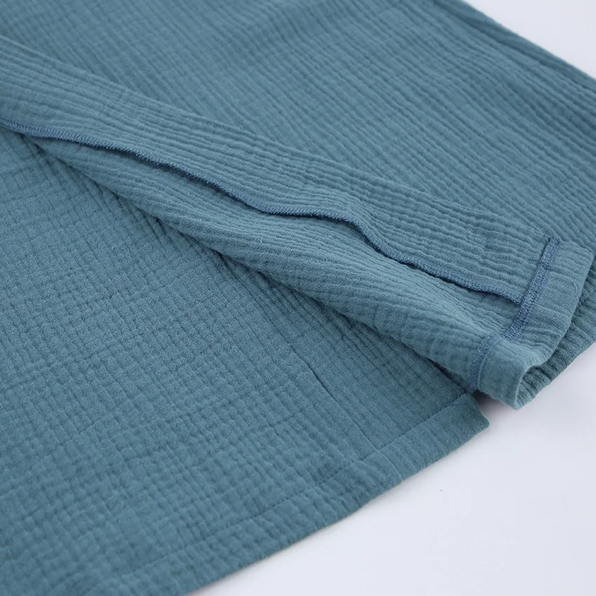 Title 8, Cotton Robe Cardigan Tie Loose Comfort Crepe Lo...