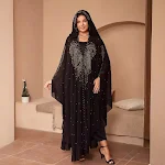 Capa e xale muçulmano com strass e contas, chiffon de alta densidade, perfeito para um visual elegante e sofisticado. — foto 1