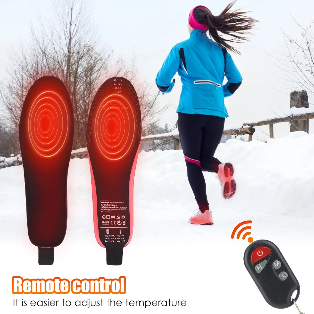 Heated Insoles for Men Women Rechargeable Electric Boot Insole Foot Warmers Cut to Size Heating Pads Winter Warm Feet Wa — photo 4