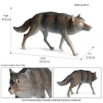 Modelo Cognitivo de Animais Selvagens Lobo Branco Brinquedo Manual Animal da Floresta Simulação Incentiva Aprendizagem Divertida e Educacional — foto 17