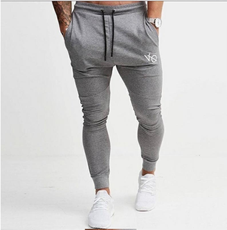 Męskie spodnie sportowe casual slim wiosna/jesień z nadrukiem, idealne do aktywności i na co dzień, zapewniające wygodę i modny wygląd. — zdjęcie 3