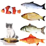 20CM Pet Cat Toy Fish Built-In Cotton Battery-Free Ordinary Simulation Fish Cat Interactive Entertainment Play Cat Toys — photo 1