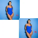 Plus Size Sling Backless Solid Color Triangle One-piece Swimsuit. Enjoy ultimate comfort and style at the beach or pool. — photo 94