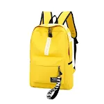 Mochila de lona grande com design de letras fashion. Amplo espaço interno para uso diário, escola ou viagens. Estilo e praticidade. — foto 2