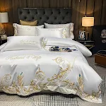 Ice Silk Quilt Sets Bed Sheets Bedding Four-piece Set. Experience cool comfort for a restful sleep, perfect for warm nig — photo 13