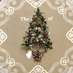 Broche de árvore de Natal em liga com gotejamento de óleo, acessório de roupa. Adicione um toque festivo e elegante ao seu look com este broche. — foto 3