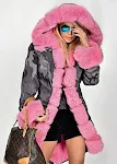 Grey pink fur