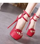 Sandalias de tacón de aguja para mujer, stilettos elegantes. Perfeccionan tu look con estas sandalias de tacón alto, ideales para ocasiones especiales y eventos. — foto 4